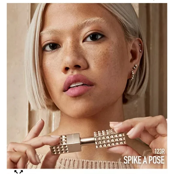 Valentino Spike Buttery Matte Lipstick 3 Piece Set With Pink Cosmetic Bag - Picture 11 of 11